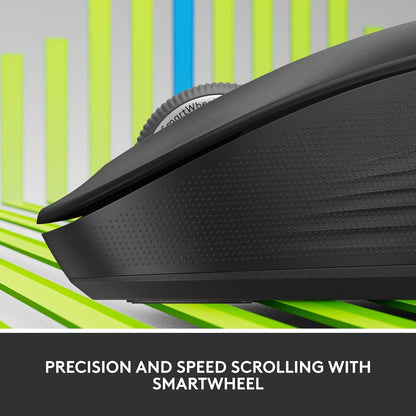 Logitech Signature M650 L Full Size Wireless Mouse - For Large Sized Hands, 2-Year Battery, Silent Clicks, Customizable Side Buttons, Bluetooth, for PC/Mac/Multi-Device/Chromebook - Black - PuriLite