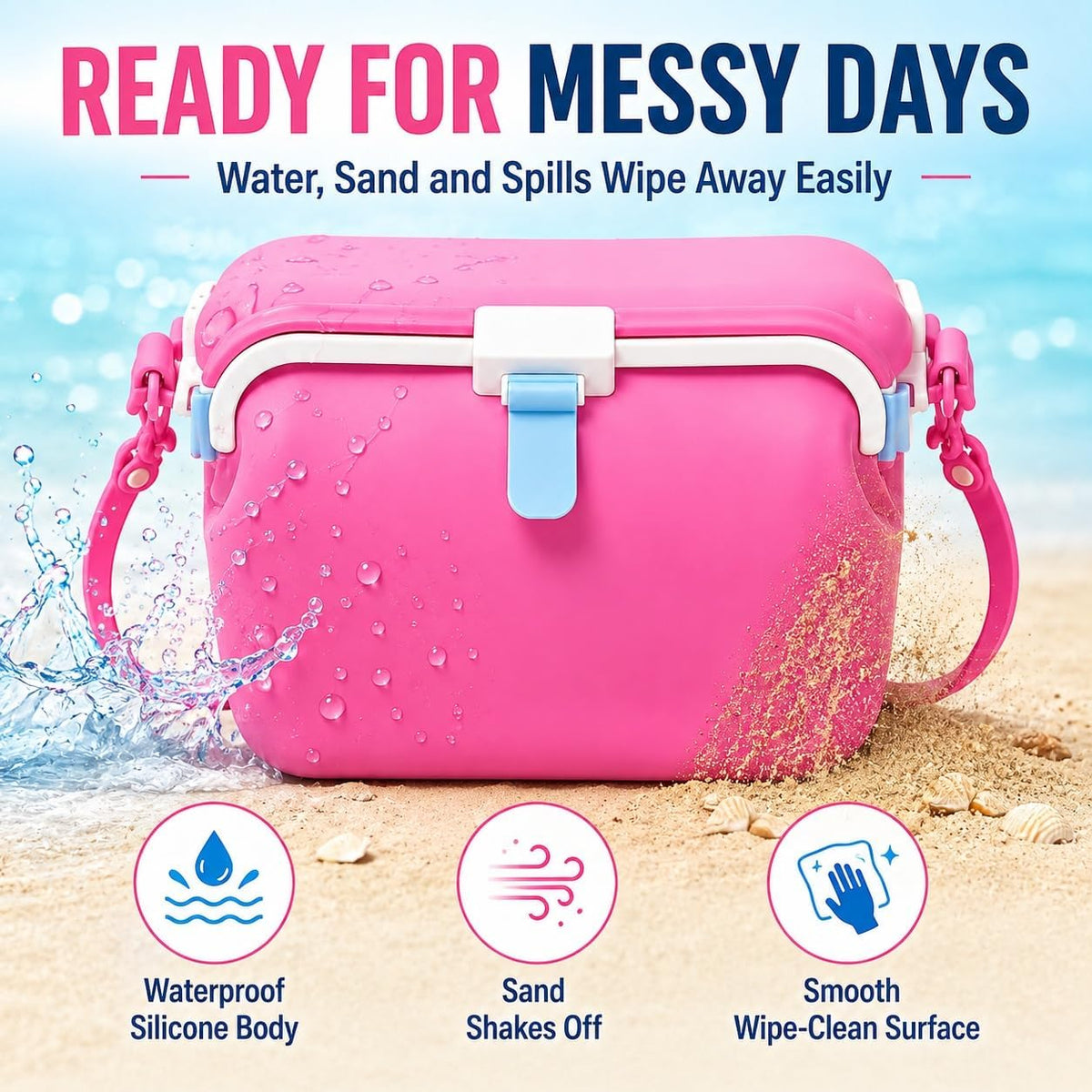 Women's large Jelly Bean Color Silicone Waterproof Beach Tote Bag