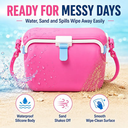 Women's large Jelly Bean Color Silicone Waterproof Beach Tote Bag