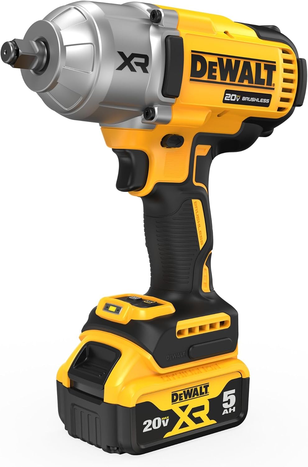 DEWALT 20V MAX XR Impact Wrench, 1/2 In Cordless, High Torque, 4 Speed Precision Mode, Tool Only (DCF900B) - PuriLite