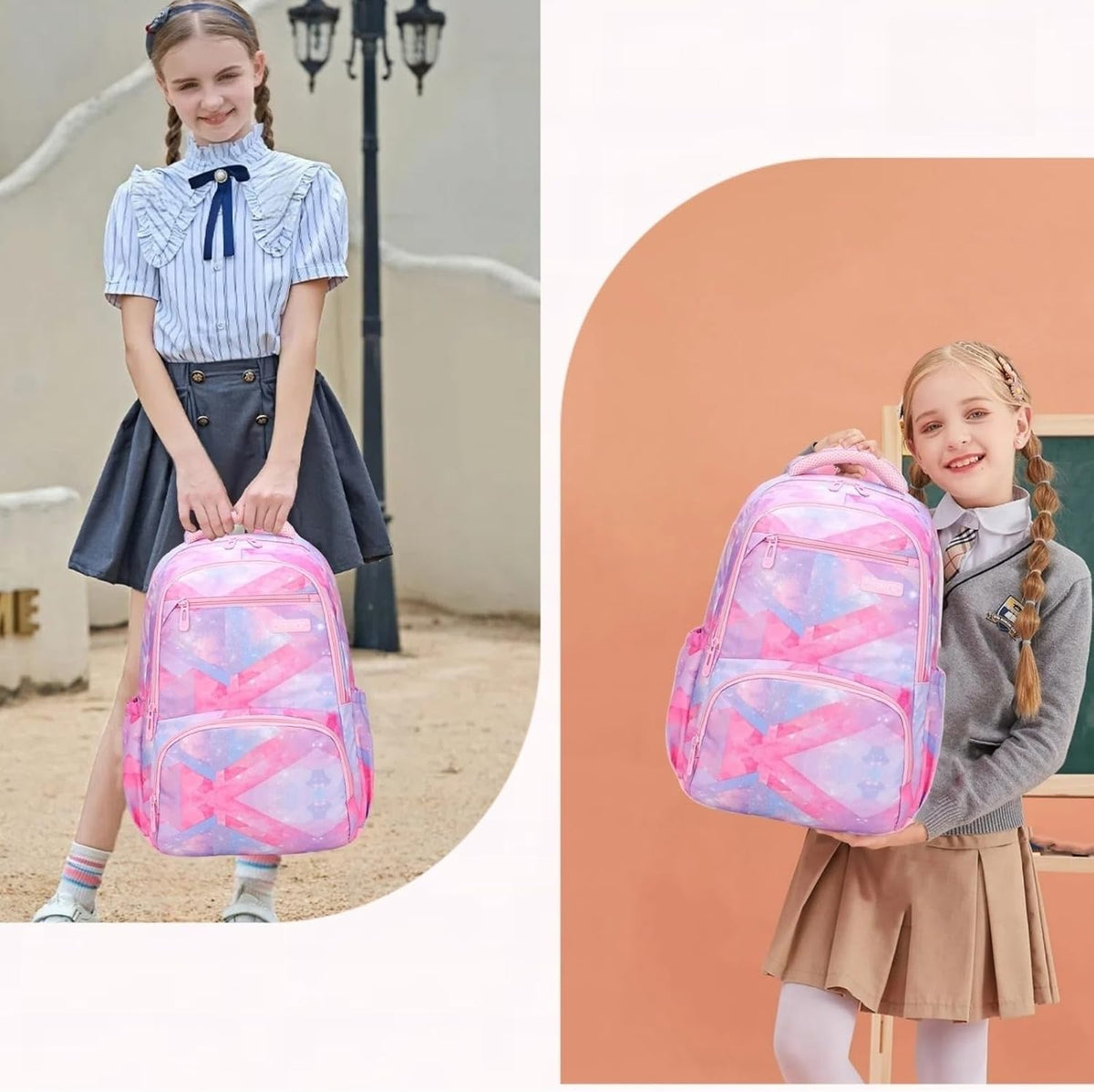 Kids Backpack for Boys Girls Nylon Elementary School Bags Durable Children Bookbags Casual Travel Back Pack - PuriLite