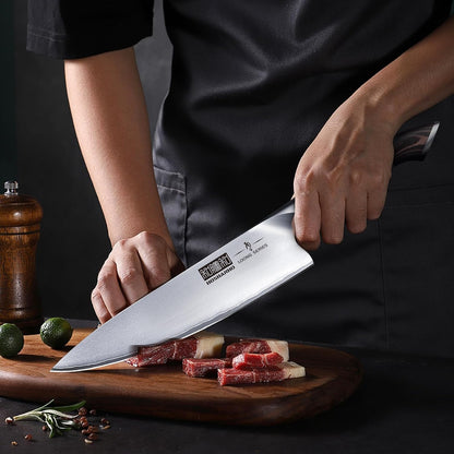 Knife Set with Magnetic Knife Holder, 6 Pieces Japanese High Carbon Stainless Steel Kitchen Knife Sets, Ultra Sharp Professional Chef Knives Sets - PuriLite