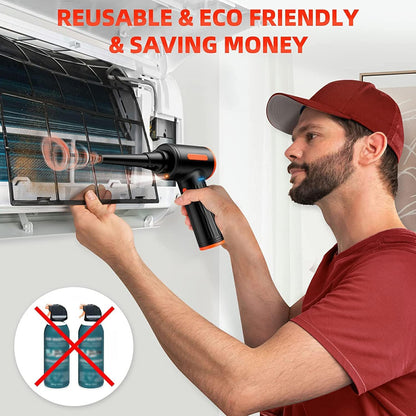 Compressed Air Duster, 130000RPM Electric Air Duster Replaces Compressed Air Cans, 3 Speed, Cordless Air Blower for Cleaning Camera Computer Household Pet Hair - PuriLite