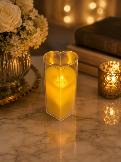 LED Candle – Large | Medium Heart Shape | Small | Elegant Decorative Lighting