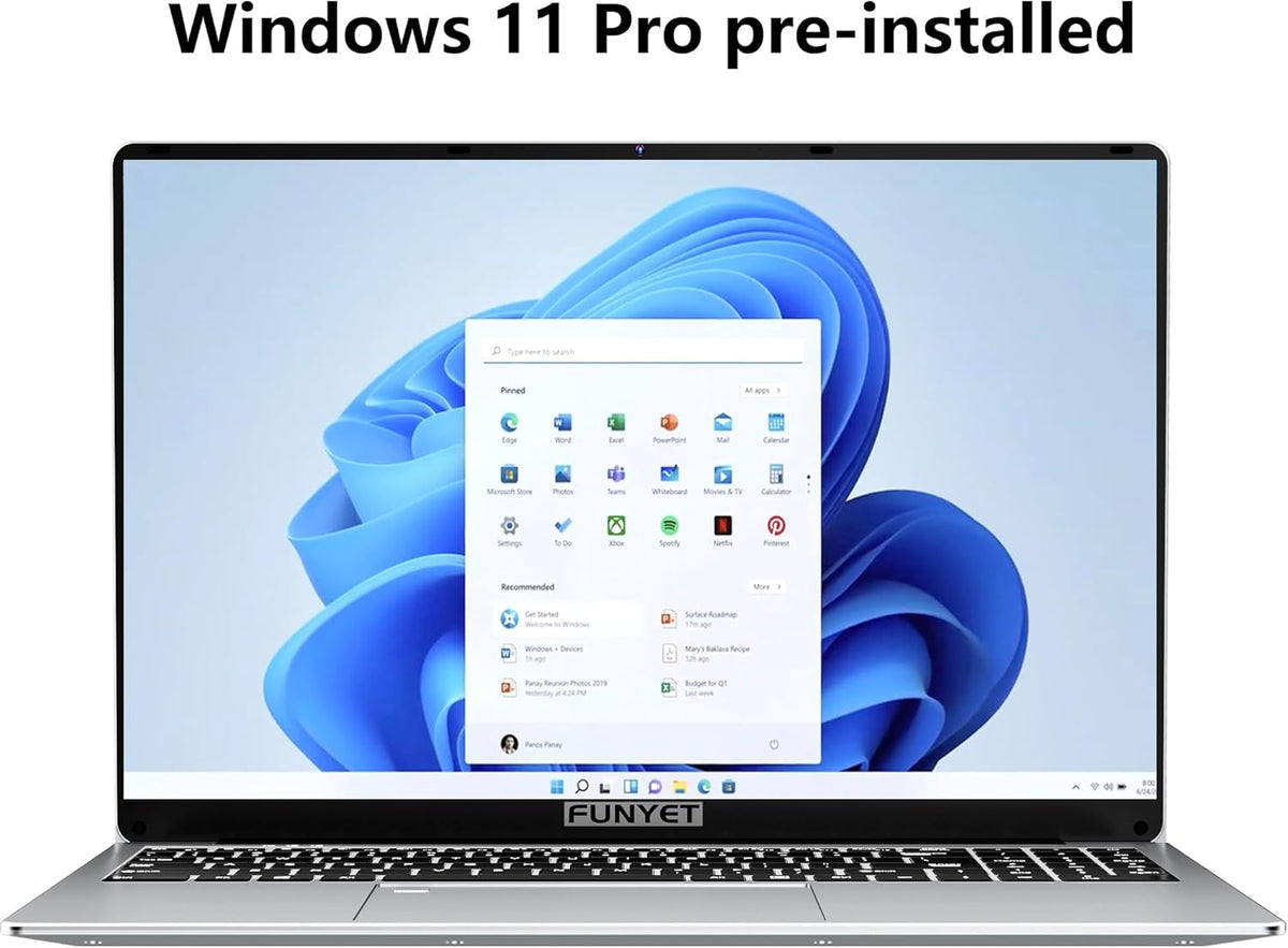 16 Inch Gaming Laptop, Laptop Computer 2025 Windows 11 Pro, 16GB RAM 512GB SSD, Intel 12th Gen N95 Processor(up to 3.4GHz), Backlit Keyboard, Fingerprint Unlock, FHD 1920 * 1200 - PuriLite