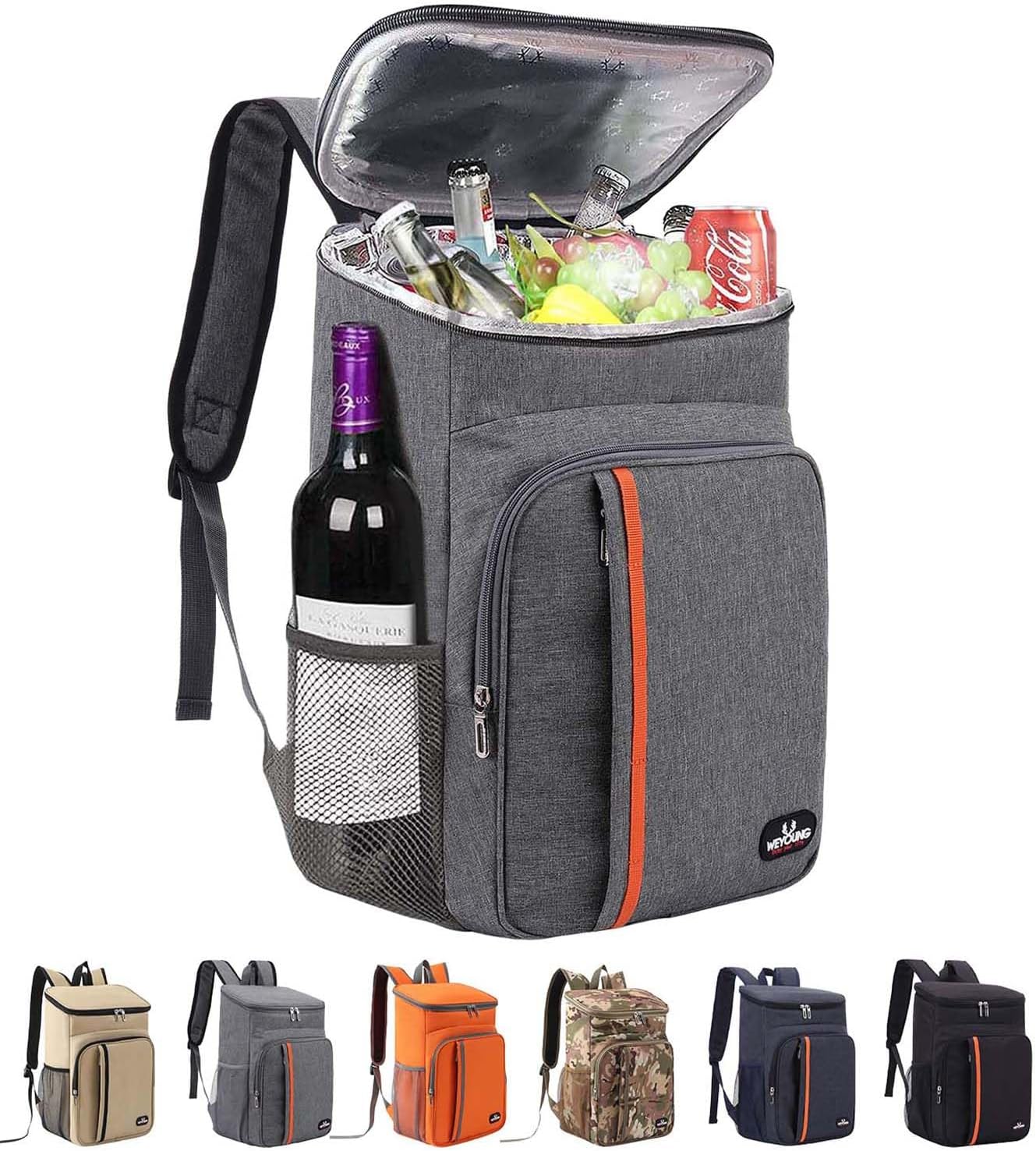 Bagtopia Camping Cooler Backpack 25 Cans, Leak Proof Insulated Thermal Bag, Beach Travel Picnic Lunch Backpack for Men Women - PuriLite