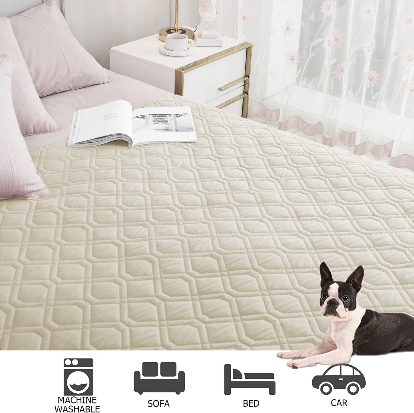 Ameritex Waterproof Dog Bed Cover Pet Blanket for Furniture Bed Couch Sofa Reversible - PuriLite
