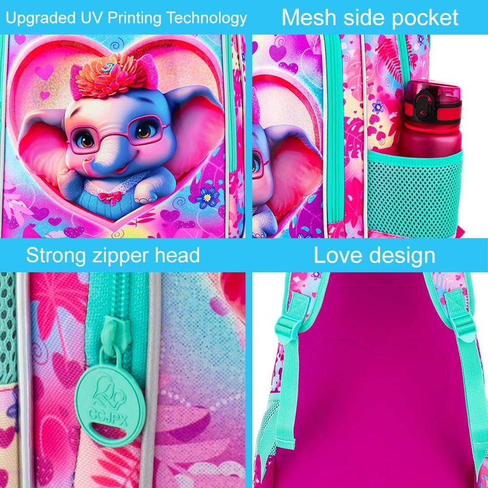 3pcs Backpack for Boys and Girls, 16” Kids Kindergarten Bookbag with Lunch Box, Cute Elementary Backpacks for Boy Girl - PuriLite