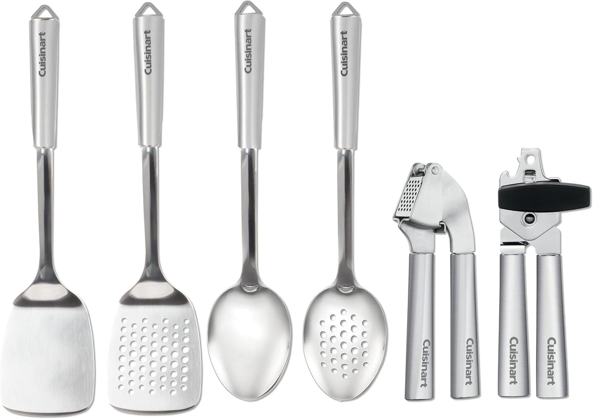 Cuisinart 6-Piece Stainless Steel Kitchen Utensils Set, Fusion Pro Collection (CTG-14-6PTC) - PuriLite
