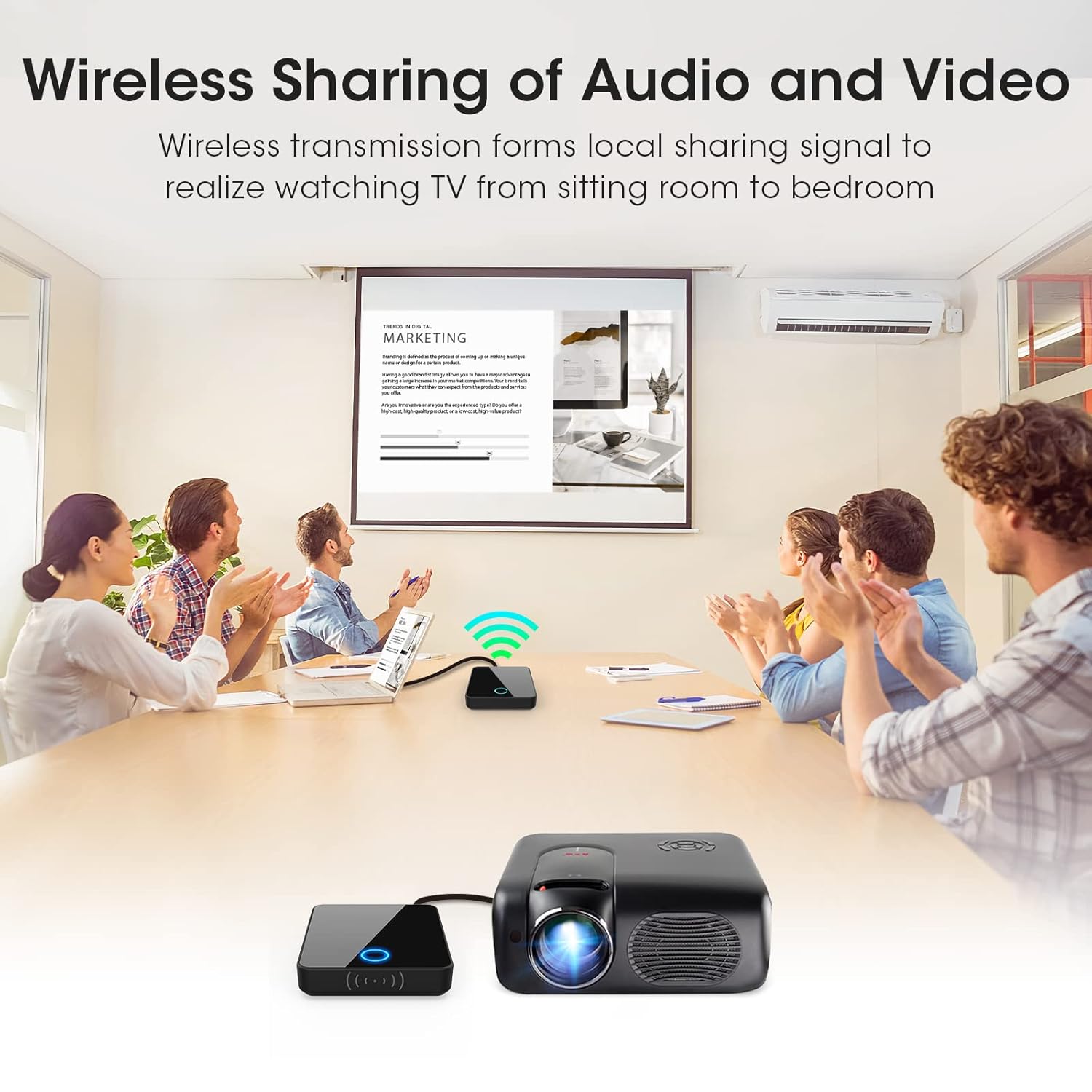 Wireless HDMI Transmitter and Receiver,Binken Wireless HDMI Extender Support 1080P@60 Hz, Support 2.4/5GHz for Streaming Video Audio from Laptop, PC, Camera,STB to HDTV Projector Model 810 - PuriLite