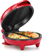 Holstein Housewares Non-Stick 6-Section Multi-Food Maker - Arepas, Mini Pancakes, Corncakes and More, 6-PC, Red/Black - PuriLite