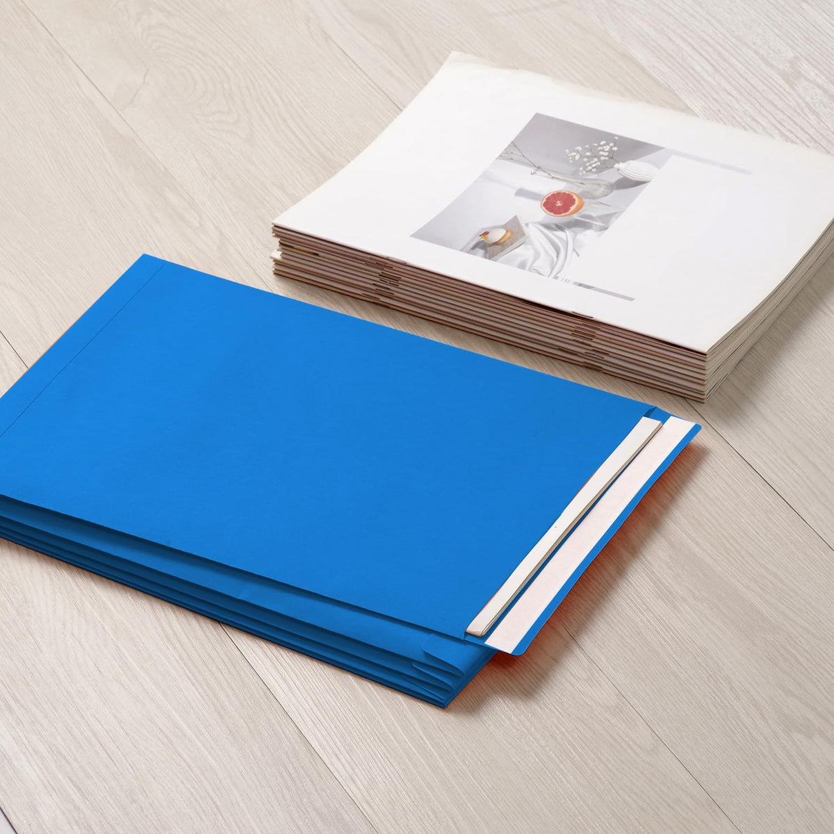 Tanshuqin 9" x 12.75" Self-Seal Catalog Envelopes 32lb Kraft Envelopes for Invitation Cards, Organizing and Storage, Pictures, Photos, Documents (100 PCS) - PuriLite