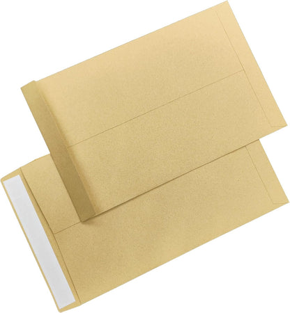 Tanshuqin 9" x 12.75" Self-Seal Catalog Envelopes 32lb Kraft Envelopes for Invitation Cards, Organizing and Storage, Pictures, Photos, Documents (100 PCS) - PuriLite