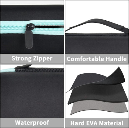 GWCASE for NuDerma High Frequency Wand Case, 6 Wands, Customizable EVA, L Hard EVA Shell, Shock+Splash Proof; 2-layer Cuttable Foam; 360° Zipper +Handle; Skincare Travel, Home Storage,Case Only