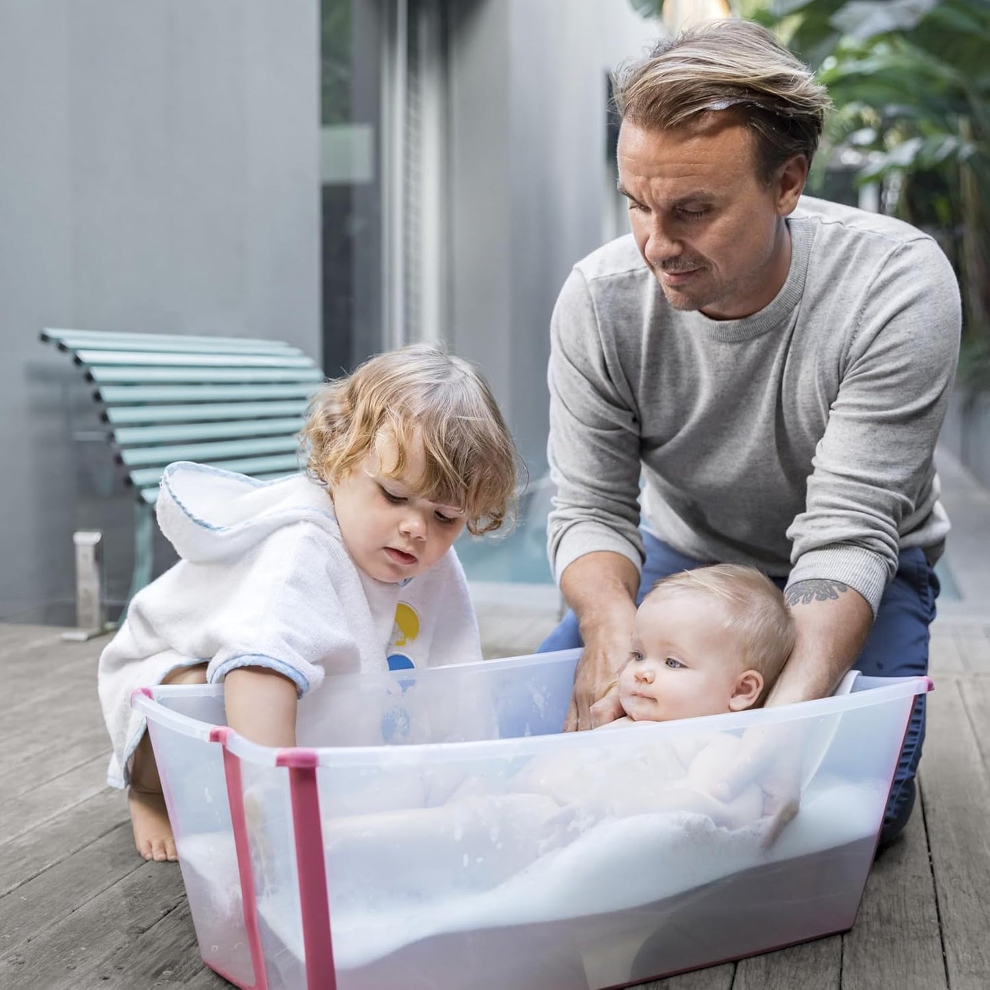 Stokke Flexi Bath Newborn Support, White - Made to Fit Stokke Flexi Bath Foldable Baby Bathtub - Lightweight, Convenient, Comfortable & Safe - Best for Babies Up to Eight Months or 17.6 lbs - PuriLite