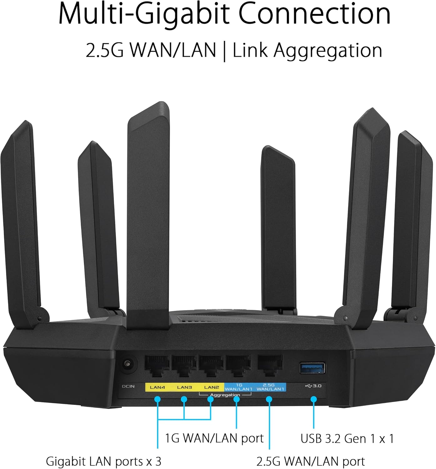 ASUS RT-BE86U BE6800 Dual-Band WiFi 7 Router, Supports 4096-QAM, MLO, AI WAN Detection, AiMesh, Subscription-Free Network Security, and Comprehensive VPN Features, Guest Network Pro, Gaming - PuriLite