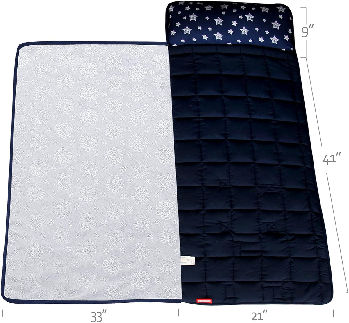 Toddler Nap Mat with Pillow and Fleece Minky Blanket, Kids Sleeping Bag Lightweight and Soft Perfect for Kids Preschool, Daycare, Travel Sleeping Bag Boys and Girls, Fit Standard Cot - PuriLite