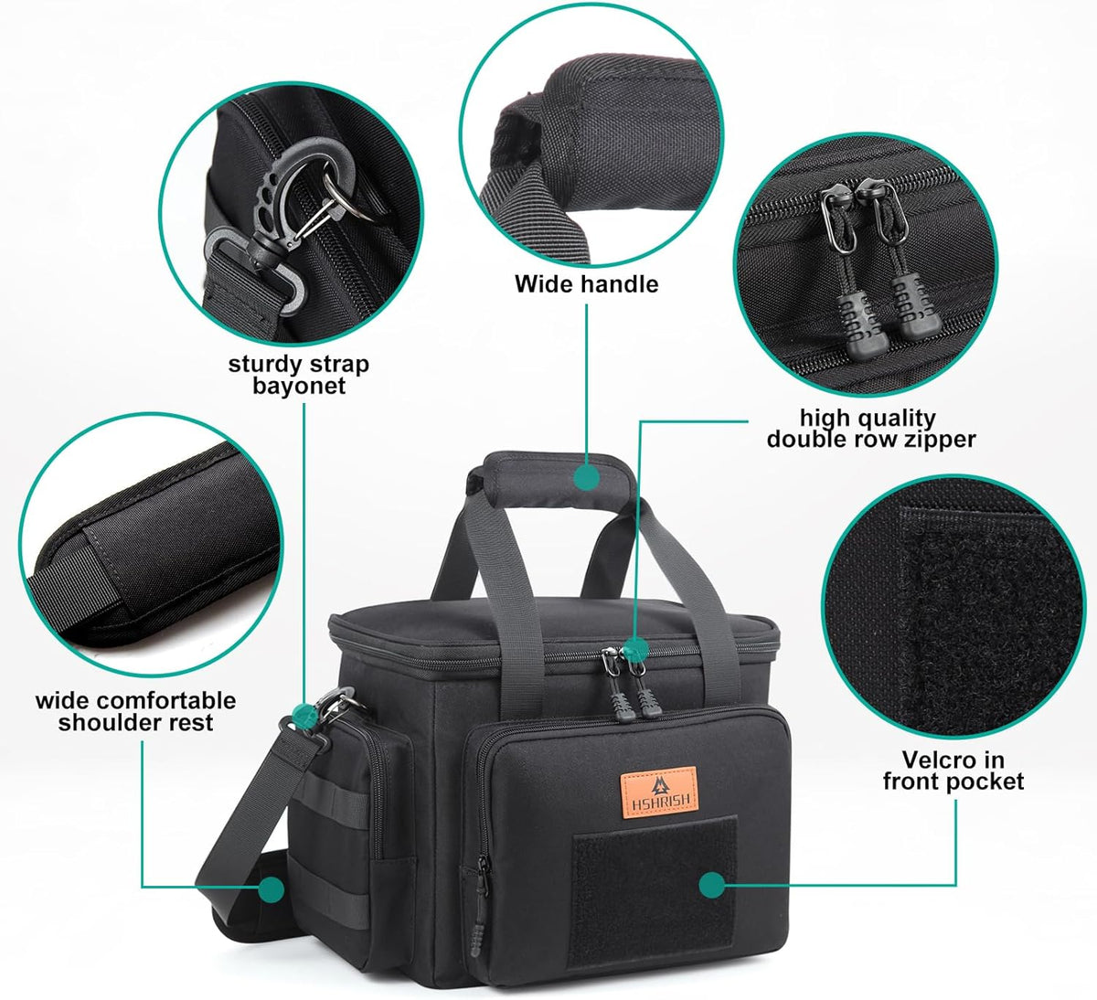 HSHRISH Tactical Large Lunch Bag for Men,Leakproof Insulated Lunch Box, Durable Soft Cooler Bag with Shoulder Strap Lunch Pail for Work Shifts Outdoor - PuriLite