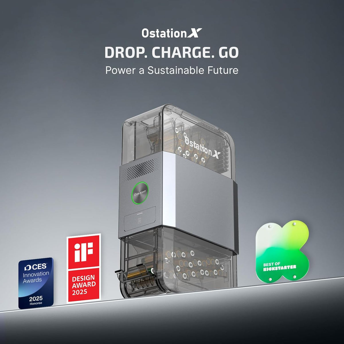 OLIGHT Ostation X 3-in-1 Smart Battery Charger with Charging Testing & Storage, Exclusively for 36 AAA Ni-MH Batteries, No Polarity Check Needed, Bad Battery Detection, App Monitoring (Grey) - PuriLite