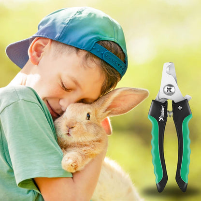 Candure Cat Nail Clippers Stainless Steel Cat Claw Trimmers for Rabbits,Guinea Pigs, Birds, Puppies, Kittens and Small Animals- Pet Nail Clippers for Professional and Home Use (Black) - PuriLite