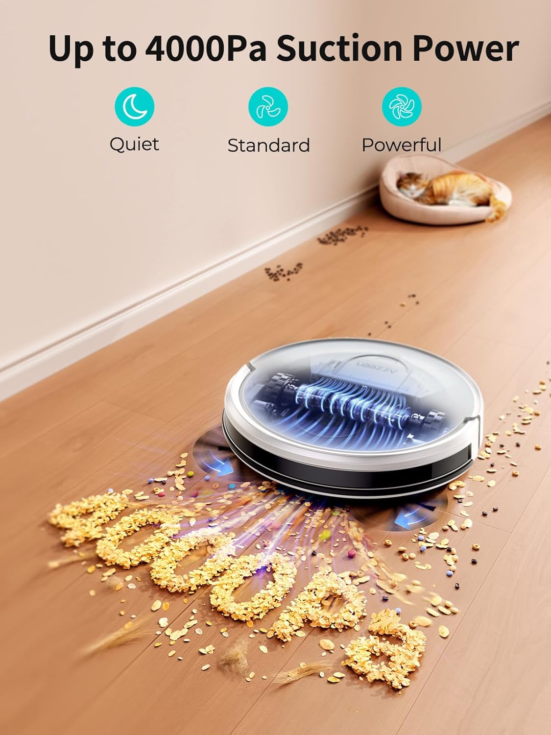Robot Vacuum - Robot Vacuum and Mop, J10, Perfect for Pet Hair, Carpets, and Hard Floors - PuriLite