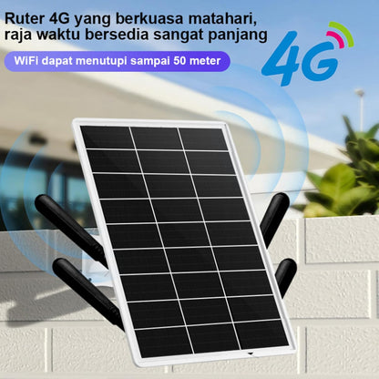 4G LTE Modem Router with SIM Card Slot, Solar Powered Wi Fi Extender Signal Boosters Solar Battery Outdoor, Long Ranges Up to 50M Wire Less Signal Boosters Wi Fi Repeater - PuriLite