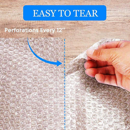 Bubble Cushioning Wrap Rolls 2-Pack,Easy to Tear Small Bubble Thicker & Durable for Packing Delivering & Moving Perforated every 12in 12 Inchx72 Feet Total (white),MR011902 - PuriLite