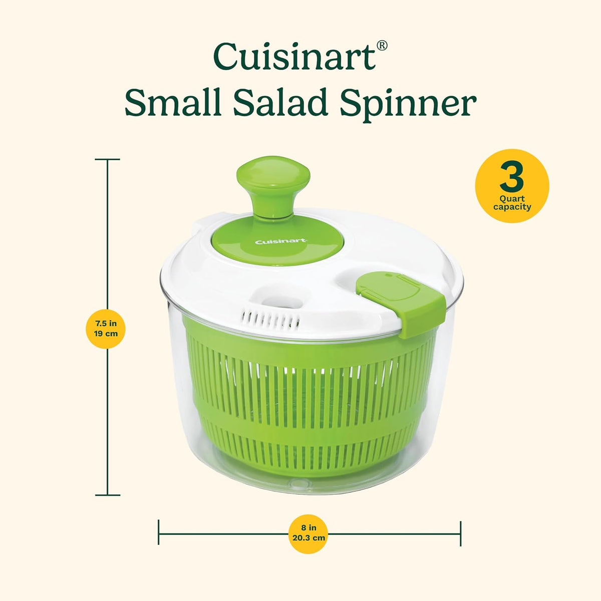 Cuisinart Salad Spinner with Easy-to-Spin Knob (CTG-00-SASC) - PuriLite