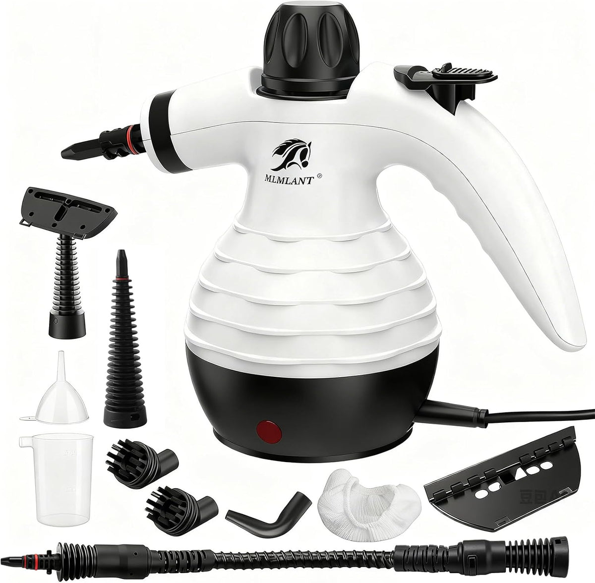 MLMLANT 300°F HandHeld Steam Cleaner,4.5 Bar Steamer For Home Floor, Window, Oven, Grout, Sealed Tile, Upholstered Furniture| Safety Lock| Kitchen, Bathroom| 10 Accessories