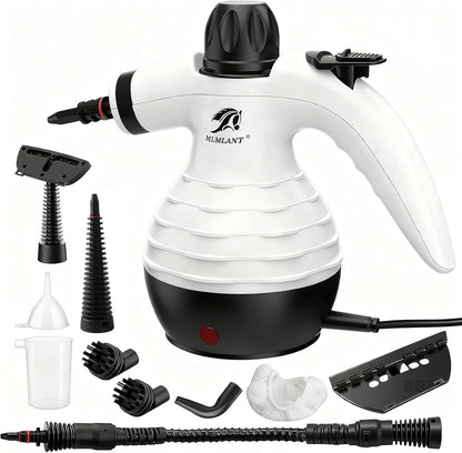 MLMLANT 300°F HandHeld Steam Cleaner,4.5 Bar Steamer For Home Floor, Window, Oven, Grout, Sealed Tile, Upholstered Furniture| Safety Lock| Kitchen, Bathroom| 10 Accessories