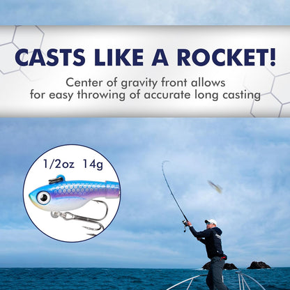 TRUSCEND Fishing Spinners with Unique Double Spoons, Nano-Plated Rooster Tail Fishing Lures with Copper Body & Blade, Great Action Blade Bait for Bass Trout Walleye, Freshwater Ice Fishing Jigs - PuriLite