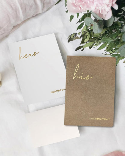 GroomBrideGifts Wedding Vow Book for His and Hers, Soft Touch, Perfectly Sized Bride and Groom Vow Books, Wedding Essentials, Wedding Registry Ideas, His and Hers Gifts - PuriLite