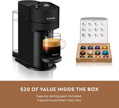 Nespresso Vertuo Next Coffee and Espresso Machine by Breville with Aeroccino Milk Frother - Light Grey - PuriLite
