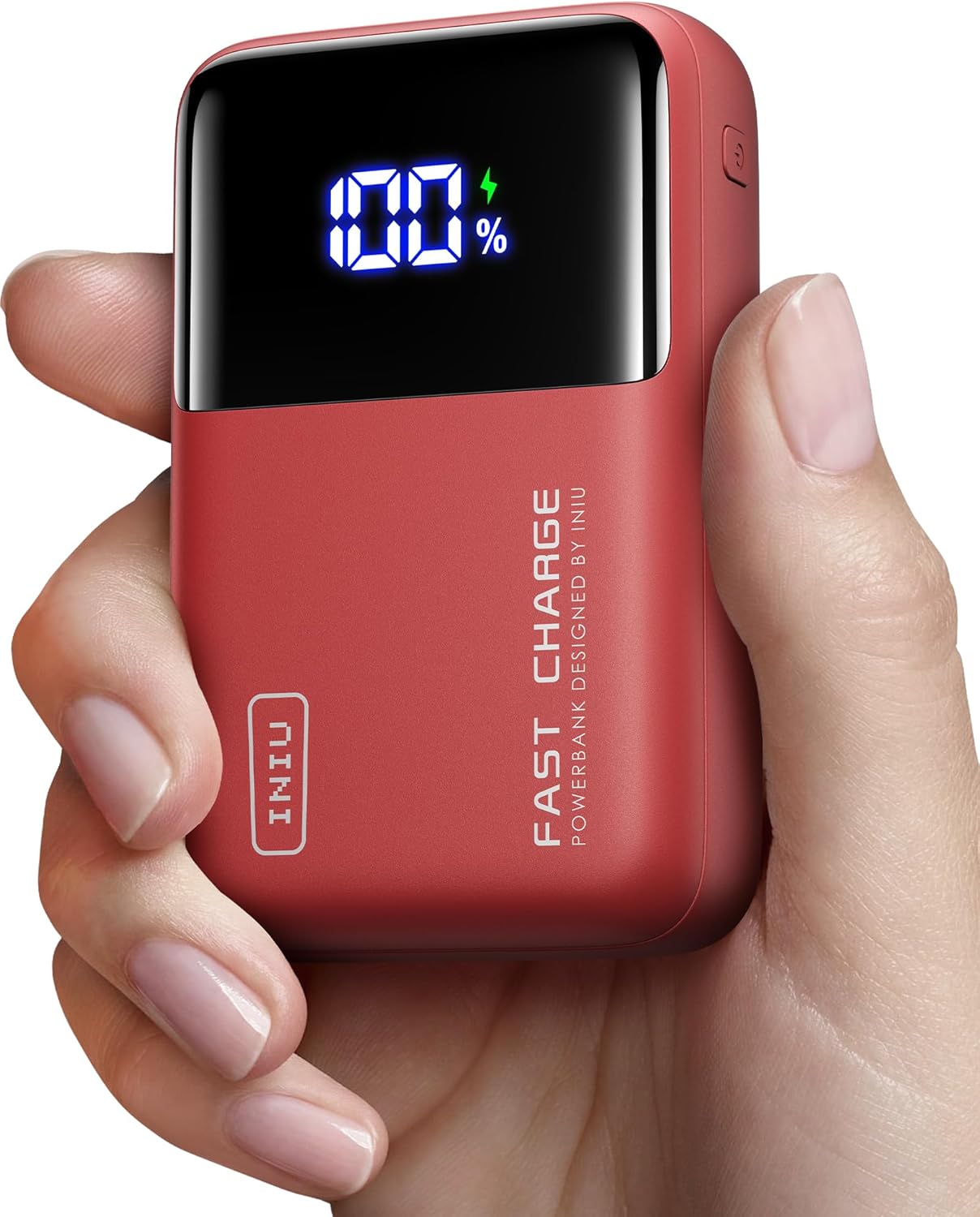 INIU Power Bank, 25000mAh 100W High Capacity USB C Laptop & Phone Portable Charger, Fast Charging Flight Cruise Ship Travel Essential Mini Battery Pack for College Students Travelers Boys Girls, Red - PuriLite