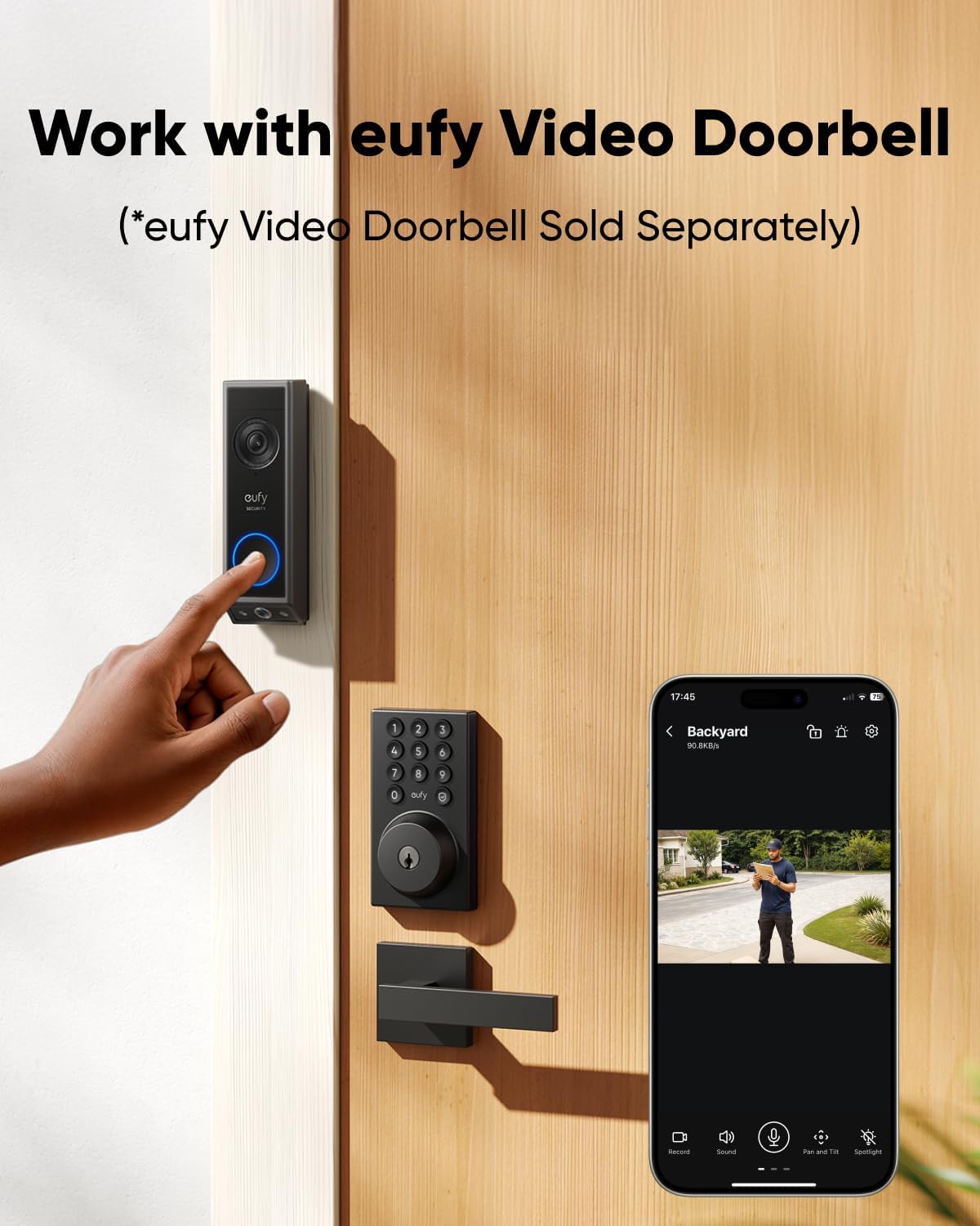 eufy Smart Lock C30, Keyless Entry Door Lock, Built-in WiFi Deadbolt, Smart Lock for Front Door, No Bridge Required, Easy Installation, App Remote Control, Auto Lock, Black - PuriLite