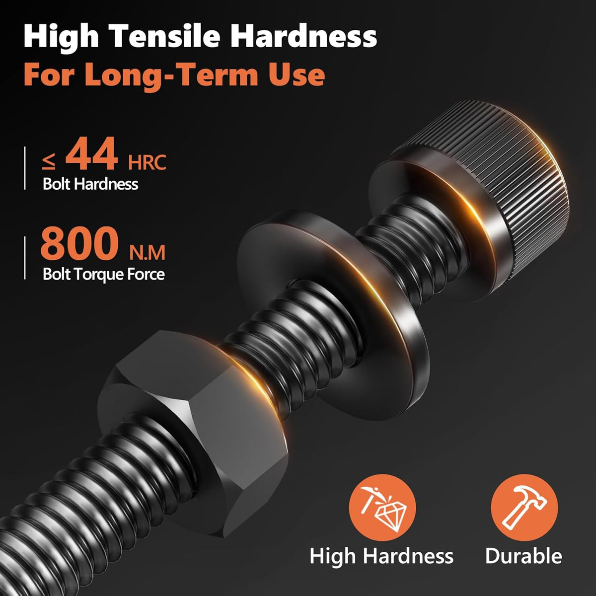 360Pcs M4 Screw Assortment Kit, Bolts Screws Nuts Kit, M4*6/8/12/16/20/30mm Metric Hex Socket Head Cap Bolts, 12.9 Grade Alloy Steel Black Screws with Wrench for 3D Printer, Black Zinc Plated - PuriLite