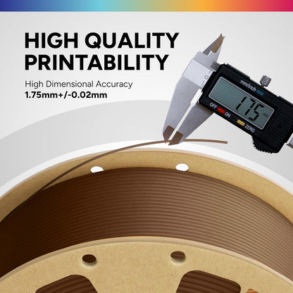 OVERTURE PLA Filament 1.75mm PLA 3D Printer Filament, 1kg Cardboard Spool (2.2lbs), Dimensional Accuracy +/- 0.02mm, Fit Most FDM Printer (Black 1-Pack) - PuriLite