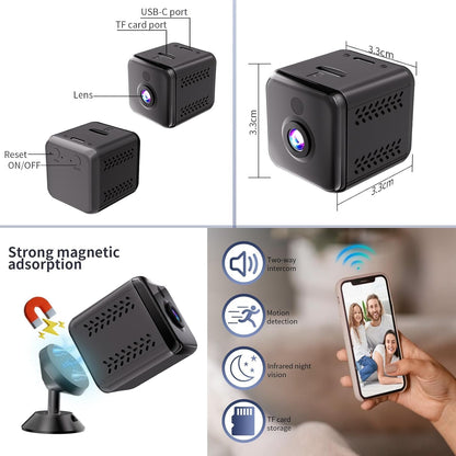OBEST Mini Camera 1080P HD, Wireless Home Indoor Outdoor Security Camera, Small Nanny Cam House Office Cameras Mobile Phone APP Remote, Long Battery Life with Motion Detector and Night Vision - PuriLite