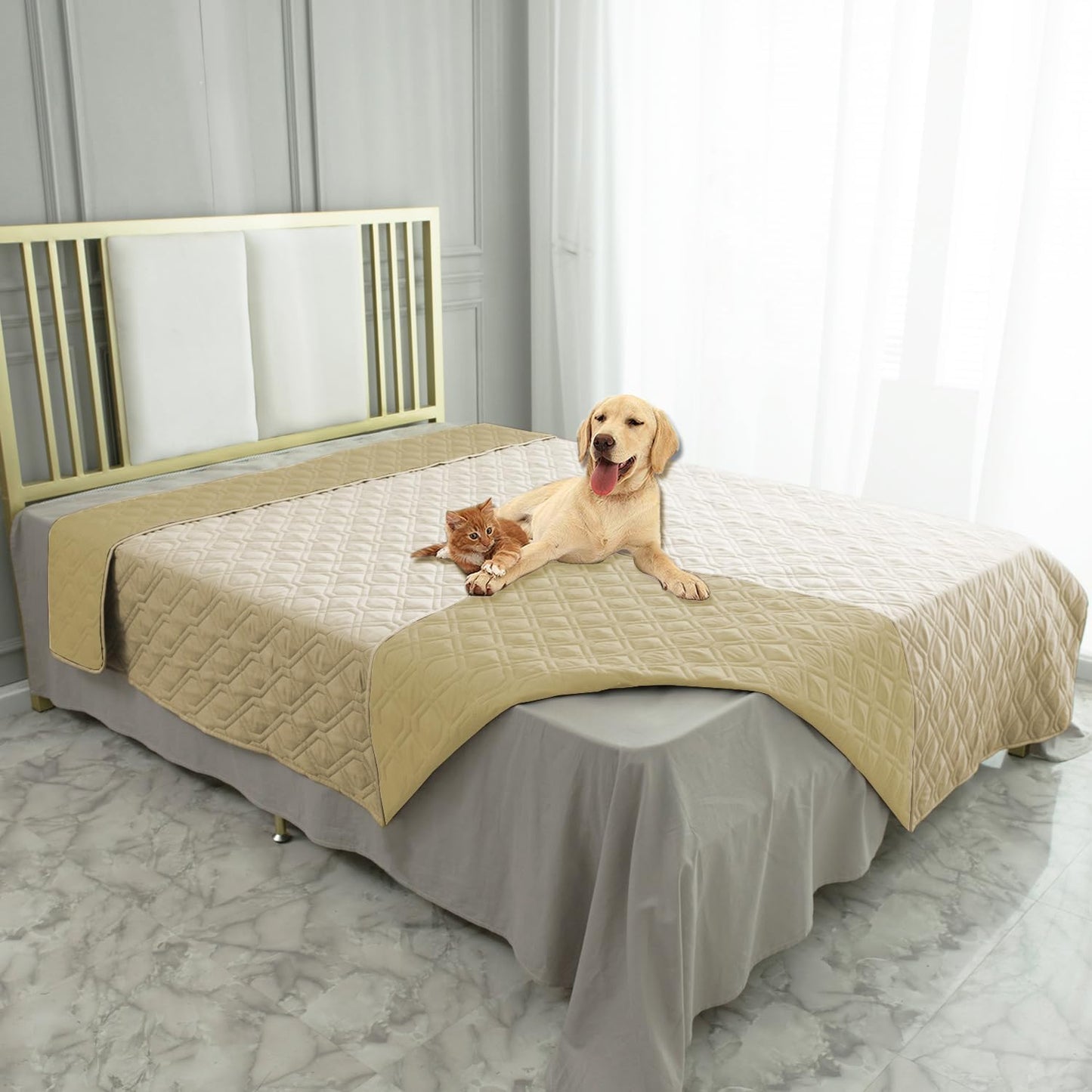 Ameritex Waterproof Dog Bed Cover Pet Blanket for Furniture Bed Couch Sofa Reversible - PuriLite