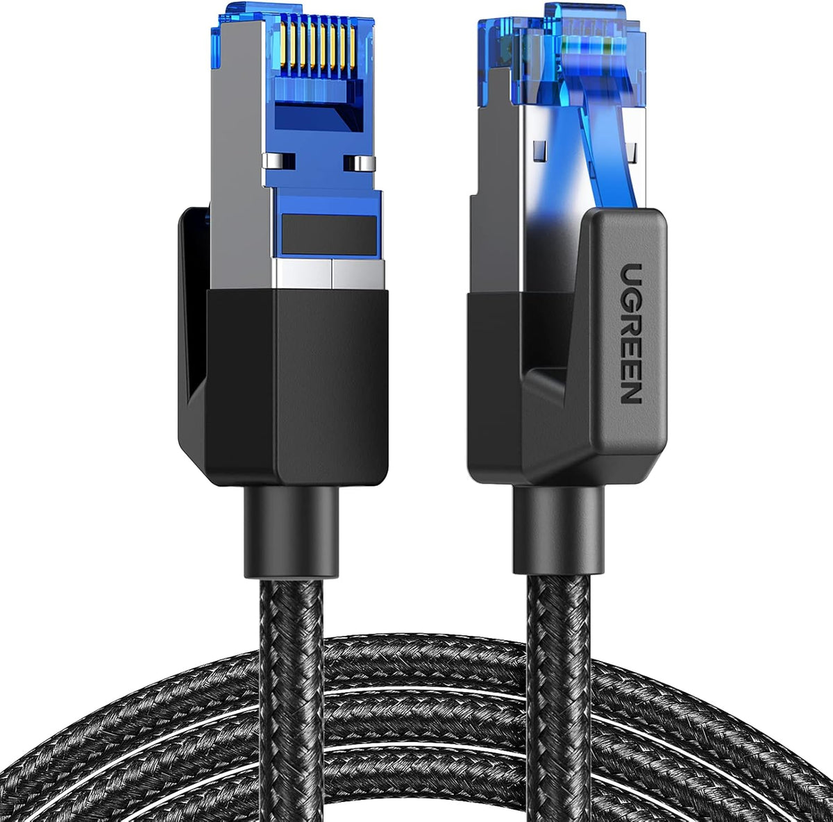 UGREEN Cat 8 Ethernet Cable 65FT High Speed 40Gbps 2000Mhz Network Shielded Cat8 Cable Braided Heavy Duty RJ45 LAN Cables Internet Cord Compatible for PS5, PS4, Xbox One, Modem, Router 65FT - PuriLite