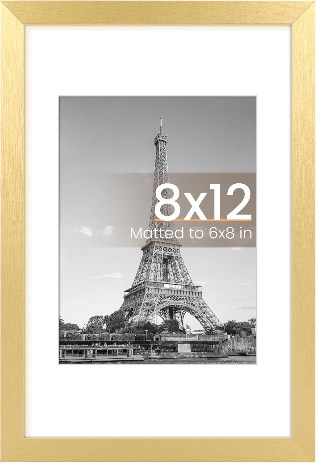 upsimples 11x14 Picture Frame, Display Pictures 8x10 with Mat or 11x14 Without Mat, Wall Hanging Photo Frames, Black - PuriLite