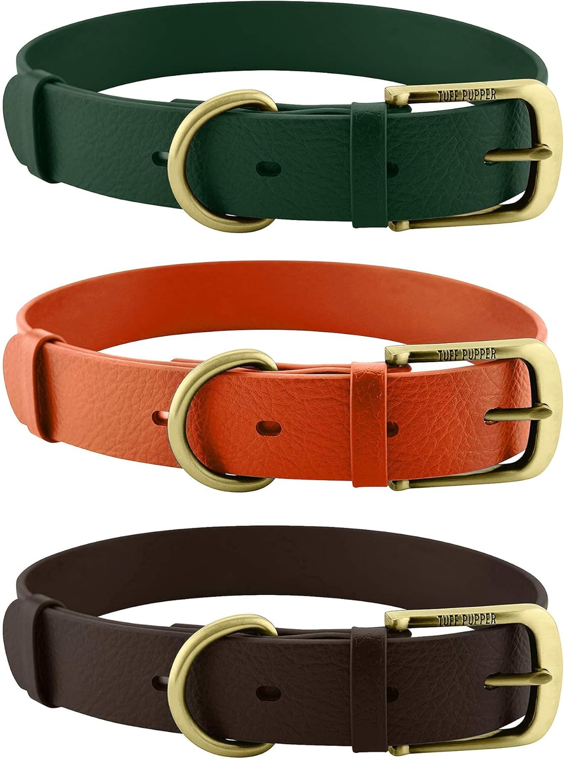 Tuff Pupper Classic Heavy Duty Dog Collar | 10x Stronger Than Leather | 100% Waterproof & Odor Proof Dog Collar | Tough Rust-Proof All Metal Hardware - PuriLite