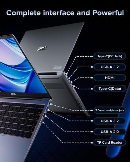 2025 AOC AX15 Laptop, 15.6-inch FHD (1920 x 1080) Display, Intel N97(4C/4T) Processor, 16GB DDR4 RAM, 512GB SSD, Windows 11 Pro, WiFi5, BT5.0, 38Wh Battery - PuriLite