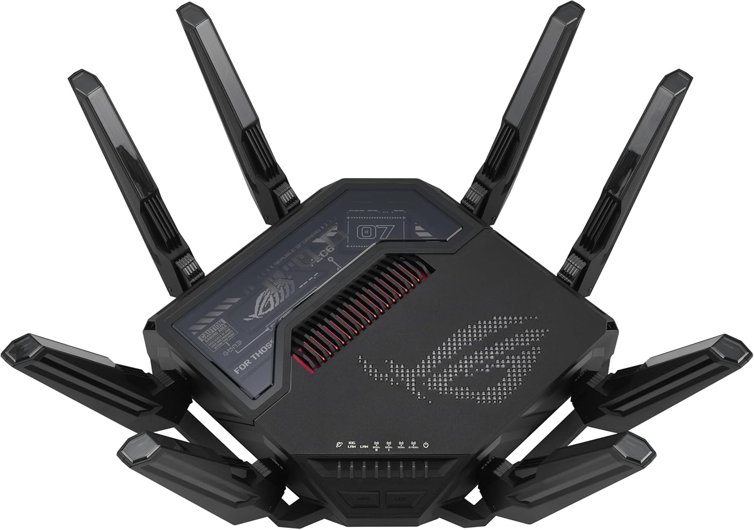 ASUS ROG Rapture WiFi 6E Gaming Router (GT-AXE16000) - Quad-Band, 6 GHz Ready, Dual 10G Ports, 2.5G WAN Port, AiMesh Support, Triple-Level Game Acceleration, Lifetime Internet Security, Instant Guard - PuriLite