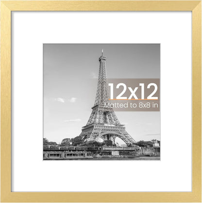 upsimples 11x14 Picture Frame, Display Pictures 8x10 with Mat or 11x14 Without Mat, Wall Hanging Photo Frames, Black - PuriLite