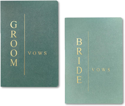 GroomBrideGifts Wedding Vow Book for His and Hers, Soft Touch, Perfectly Sized Bride and Groom Vow Books, Wedding Essentials, Wedding Registry Ideas, His and Hers Gifts - PuriLite