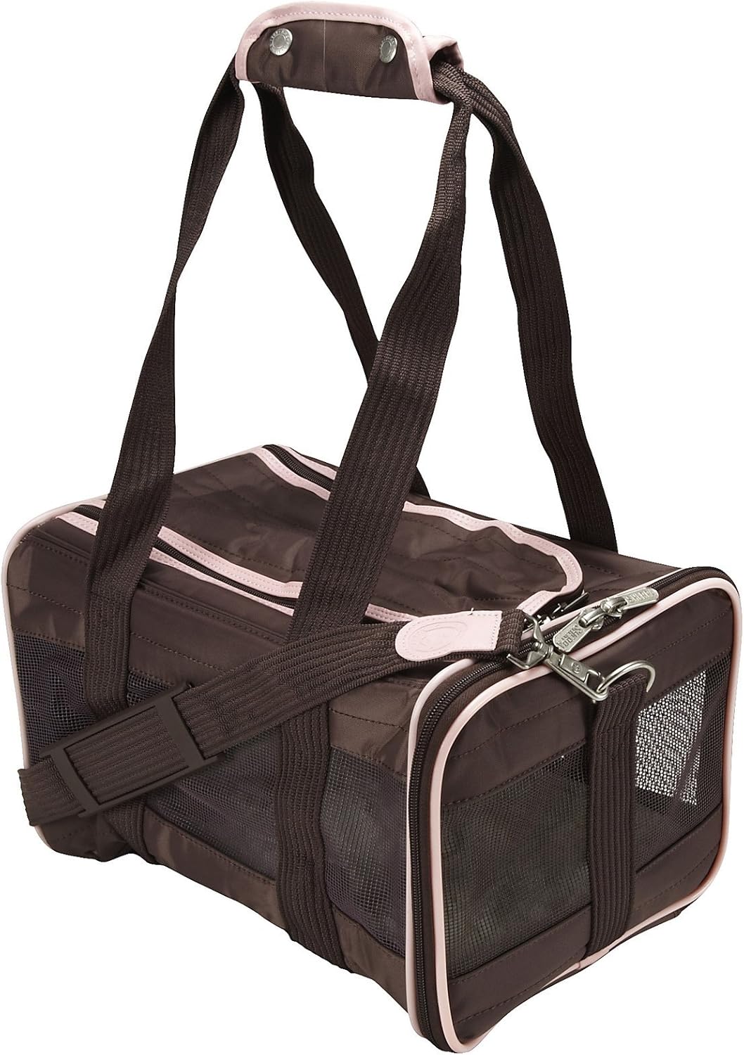 Sherpa Original Deluxe Travel Bag Pet Carrier, Airline Approved & Guaranteed-On-Board - Mesh Panels & Spring Frame, Locking Safety Zippers, Machine Washable Liner - Charcoal Gray, Medium - PuriLite