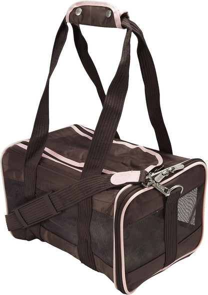 Sherpa Original Deluxe Travel Bag Pet Carrier, Airline Approved & Guaranteed-On-Board - Mesh Panels & Spring Frame, Locking Safety Zippers, Machine Washable Liner - Charcoal Gray, Medium - PuriLite