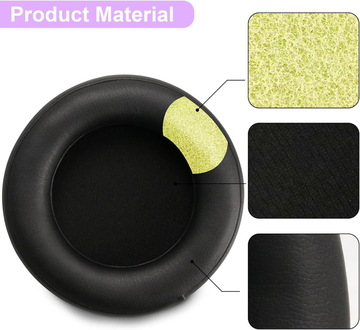 Sodorous Virtuoso RGB Ear Pads Replacement Compatible with Corsair Virtuoso RGB Wireless XT SE Gaming Headset, Protein Leather & Soft Memory Foam Ear Cups Cover - PuriLite