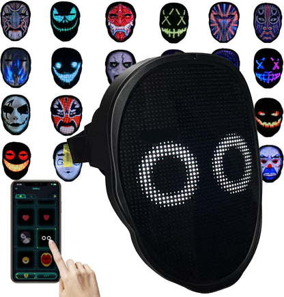 Depointer Life Led Mask with Bluetooth-compatible App Controlled, Customizable Shining Mask - PuriLite
